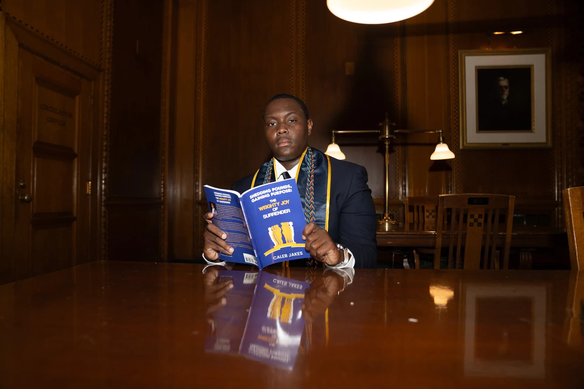 Caleb Jakes presenting his book